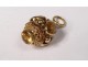 18K gold solid gold jewel charm pendant head citrine gold citrine nineteenth century