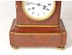 Pendulum marble red L. Leroy &amp; Cie Horlogers Marine Paris clock twentieth