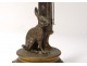 Bronze bronze brass rabbit thermometer Susse Paris Hornaing 1879 Nineteenth