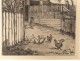 Engraving etching Eugène Béjot Moulin de la Galette Paris chickens twentieth century