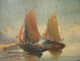 HSC marine painting boats fishing docks port Ber painting twentieth century