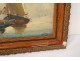 HSC marine painting boats fishing docks port Ber painting twentieth century