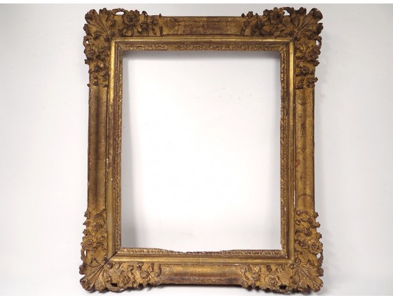 Regency frame carved wood gilded openwork flowers antique french frame ...