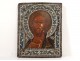 Russian orthodox icon Christ Pantocrator rice silver enamels beads eighteenth