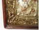 Russian orthodox icon Virgin of Kazan Child Jesus leaves golden metal twentieth