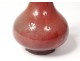 Small glazed stoneware vase red blood of beef China Chinese nineteenth century