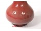 Small glazed stoneware vase red blood of beef China Chinese nineteenth century