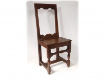 Chair lorraine oak antique french flesh seventeenth eighteenth century