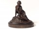 Bronze sculpture Charles Cumberworth bird girl L. Merchant Nineteenth