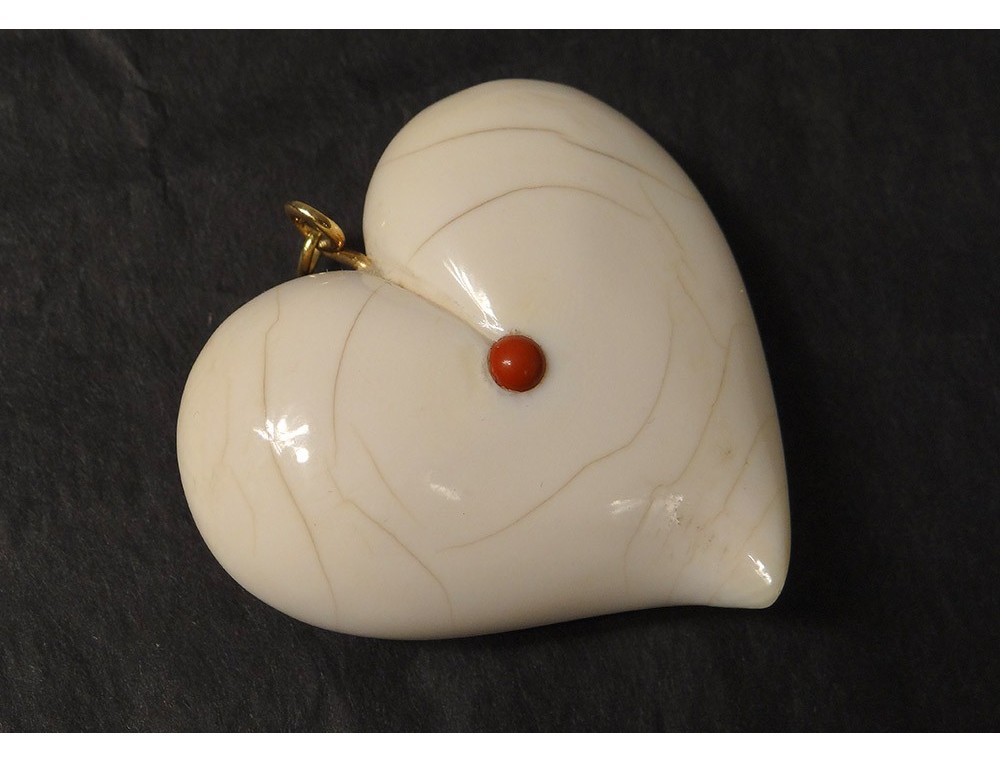 ivory heart pendant