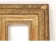 Small frame Barbizon wood stuccoed gilt leaves acanthus antique frame nineteenth