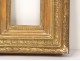 Small frame Barbizon wood stuccoed gilt leaves acanthus antique frame nineteenth