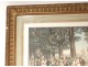 Golden stuccoed wood frame frieze leaves acanthus antique frame engraving nineteenth