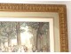 Golden stuccoed wood frame frieze leaves acanthus antique frame engraving nineteenth