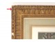 Golden stuccoed wood frame frieze leaves acanthus antique frame engraving nineteenth