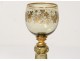 Alsatian glass with white wine Roemer blown glass enamelled vine grapes nineteenth