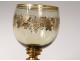 Alsatian glass with white wine Roemer blown glass enamelled vine grapes nineteenth