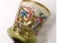 Large glass stem enamelled chalice Moser thistles Art Nouveau 24,5 cm Nineteenth