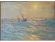 Pastel painting Arsène Chabanian seascape boat sailboat two-master twentieth