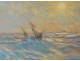 Pastel painting Arsène Chabanian seascape boat sailboat two-master twentieth