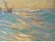 Pastel painting Arsène Chabanian seascape boat sailboat two-master twentieth