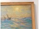 Pastel painting Arsène Chabanian seascape boat sailboat two-master twentieth