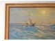 Pastel painting Arsène Chabanian seascape boat sailboat two-master twentieth