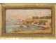 Pair HSP paintings landscapes South France Mediterranean women Pourfilet twentieth