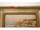 Pair HSP paintings landscapes South France Mediterranean women Pourfilet twentieth