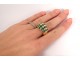 Solid gold ring 18 carat emeralds gold ring jewel 15,42gr twentieth century