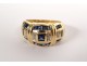 18 karat gold ring with brilliant diamonds sapphires 10,54gr gold twentieth