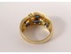 18 karat gold ring with brilliant diamonds sapphires 10,54gr gold twentieth