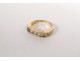 Solid gold ring 18ct Balmain Paris aquamarines gold ring 3.65gr XXth