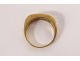 Solid gold ring 18ct Balmain Paris aquamarines gold ring 3.65gr XXth