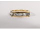 Solid gold ring 18ct Balmain Paris aquamarines gold ring 3.65gr XXth