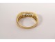 Solid gold ring 18ct Balmain Paris aquamarines gold ring 3.65gr XXth