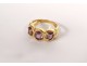 Ring solid gold 18 carat head eagle amethysts gold ring 3,55gr twentieth