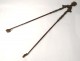 Clamp tongs fireplace fire embers bronze wrought iron shells nineteenth twentieth