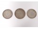 Lot 3 coins silver 10 francs 1965-66 50 francs 1978 Hercules France Dupré