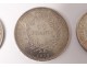 Lot 3 coins silver 10 francs 1965-66 50 francs 1978 Hercules France Dupré