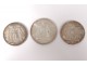 Lot 3 coins silver 10 francs 1965-66 50 francs 1978 Hercules France Dupré