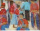 HST painting Glaziou women scene market Peru South America painting twentieth