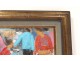 HST painting Glaziou women scene market Peru South America painting twentieth