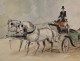 The Belle Epoque carriage watercolor Tournier nineteenth