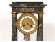 Pendulum columns Empire green marble gilded bronze Flute Baron clock nineteenth