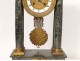 Pendulum columns Empire green marble gilded bronze Flute Baron clock nineteenth