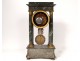 Pendulum columns Empire green marble gilded bronze Flute Baron clock nineteenth