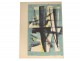 Color lithograph Ernst Van Leyden Abstract composition 1959 n ° III