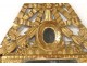 Mirror Louis XVI pediment carved gilded wood parecloses Provencal 18th