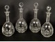 4 cut crystal decanters, St. Louis or Baccarat, nineteenth